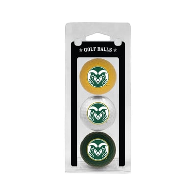 Colorado State Rams 3-Pack Multi-Colored Team Golf Ball Set