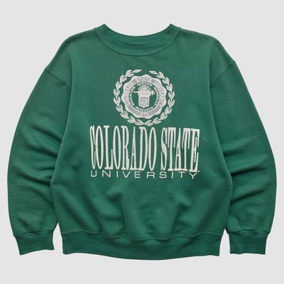 Colorado State Rams 90s Pullover Sweatshirt - Green - XS by Fanatics Real Vintage