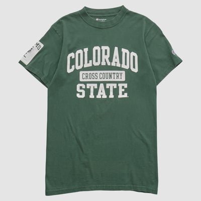 Colorado State Rams Champion 2010s T-shirt - Green - XS by Fanatics Real Vintage