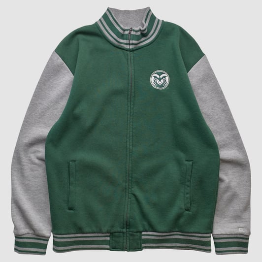 Colorado State Rams Colosseum 2000s Full Zip Sweatshirt - Green - XS by Fanatics Real Vintage