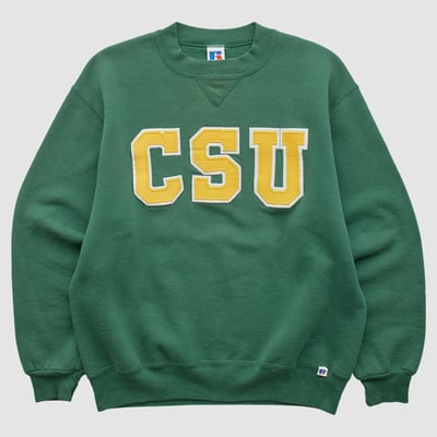 Colorado State Rams Russell 90s Pullover Sweatshirt - Green - XS by Fanatics Real Vintage