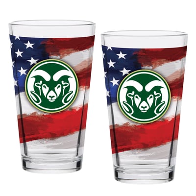 Colorado State Rams  Two-Pack 16oz. Americana Pint Glass Set
