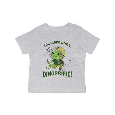Colorado State Rams Vive La Fete Infant Dinorrific T-Shirt - Gray