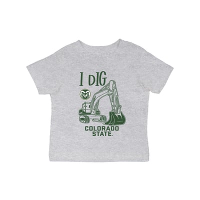 Colorado State Rams Vive La Fete Infant Excavator T-Shirt - Gray