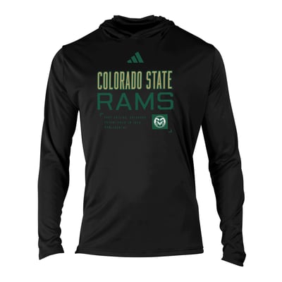 Colorado State Rams adidas Long Sleeve Hooded T-Shirt - Black
