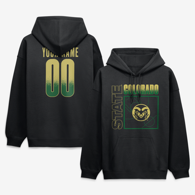 Colorado State Rams Big & Tall Home Court Pop Personalized Any Name & Number Hoodie - Black