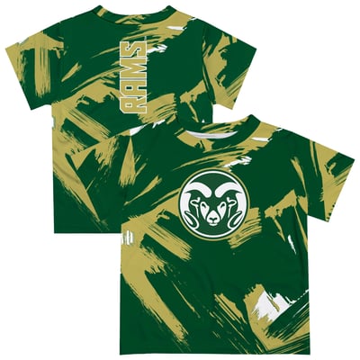  Colorado State Rams Vive La Fete Newborn & Infant Paint Brush T-Shirt - Green