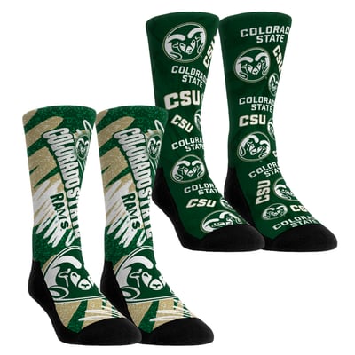 Colorado State Rams Rock Em Unisex Two-Piece Team Blast Crew Socks Set