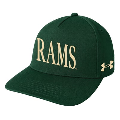 Colorado State Rams Under Armour Unisex Blitzing Accent 5-Panel Adjustable Hat - Forest Green
