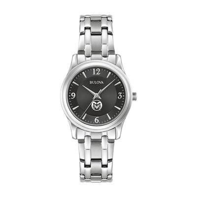 Colorado State Rams Bulova Women's Stainless Steel Corporate Collection Watch - Black