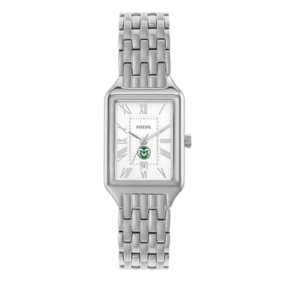 Colorado State Rams Fossil Women's Raquel Three-Hand Date Stainless Steel Watch