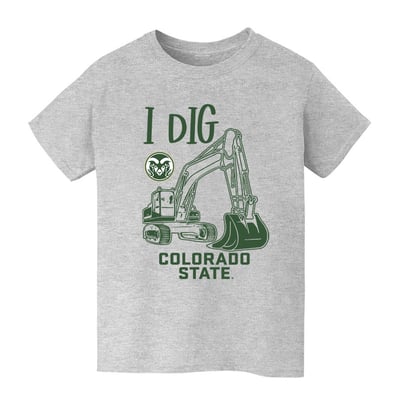 Colorado State Rams Vive La Fete Youth Excavator T-Shirt - Gray