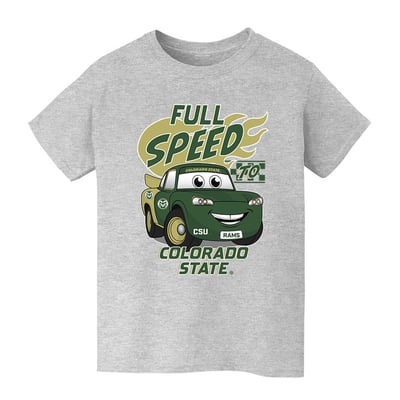  Colorado State Rams Vive La Fete Youth Full Speed T-Shirt - Gray