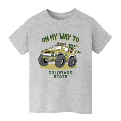 Colorado State Rams Vive La Fete Youth On My Way T-Shirt - Gray