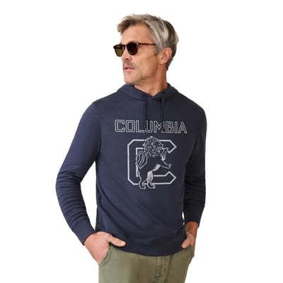 Columbia University FAHERTY Sunwashed Slub Hoodie - Navy