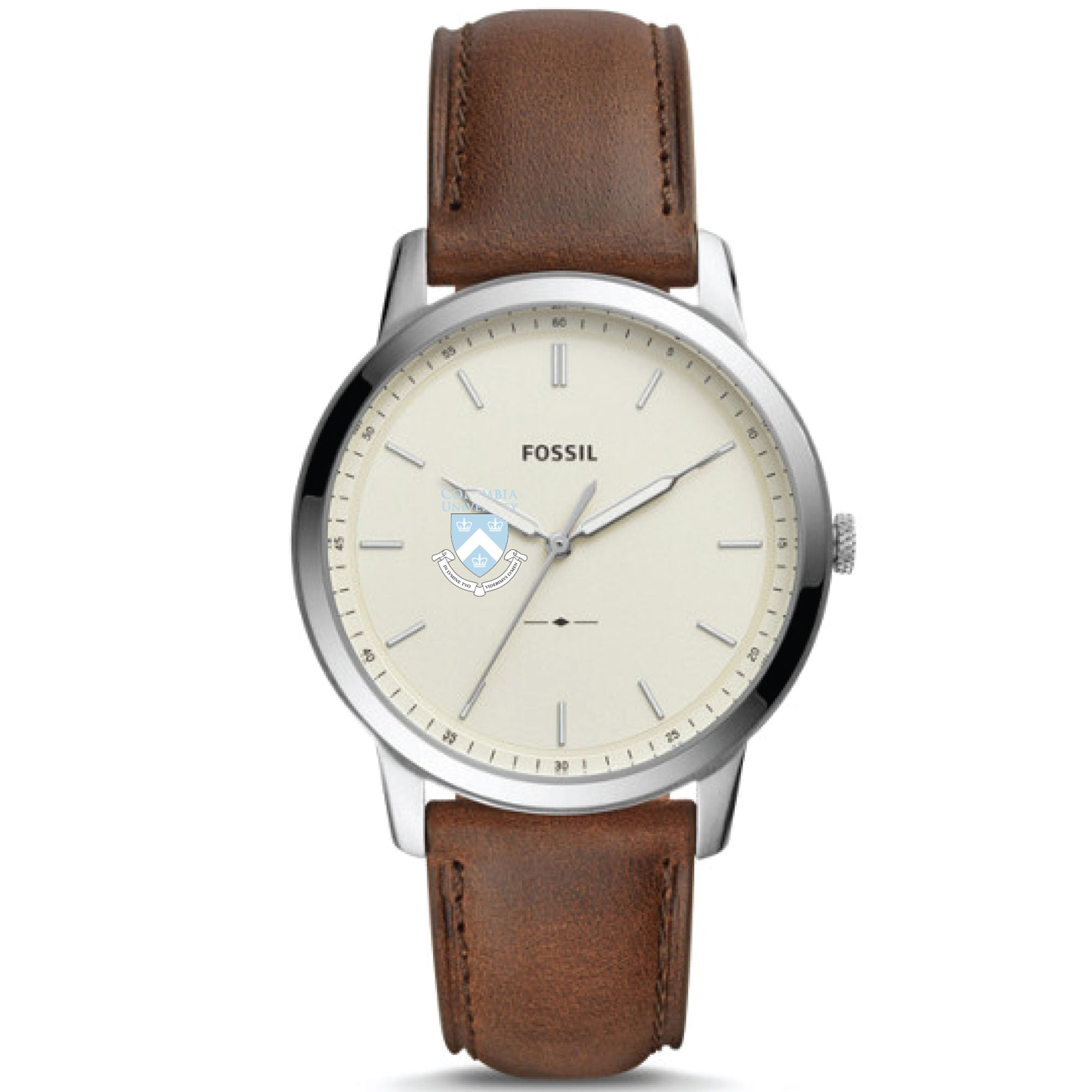 Fossil Silver Watch with Tan Leather Strap Fossil BQ2363 Fenmore Multifunction Brown Leather Watch | eBay main image 2