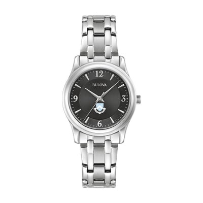 Columbia University Bulova Women's Stainless Steel Corporate Collection Watch - Black