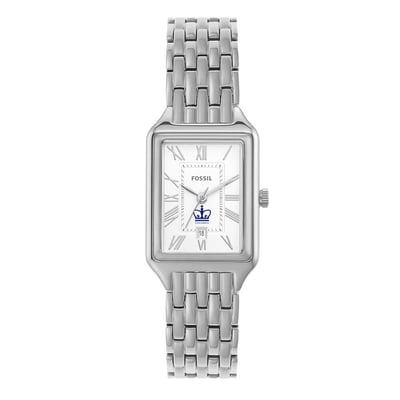 Columbia University Fossil Women's Raquel Three-Hand Date Stainless Steel Watch