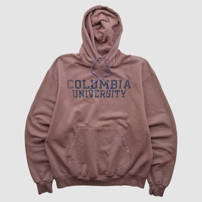 Columbia Champion 2000s Hooded Pullover Sweatshirt - Brown - L by Fanatics Real Vintage