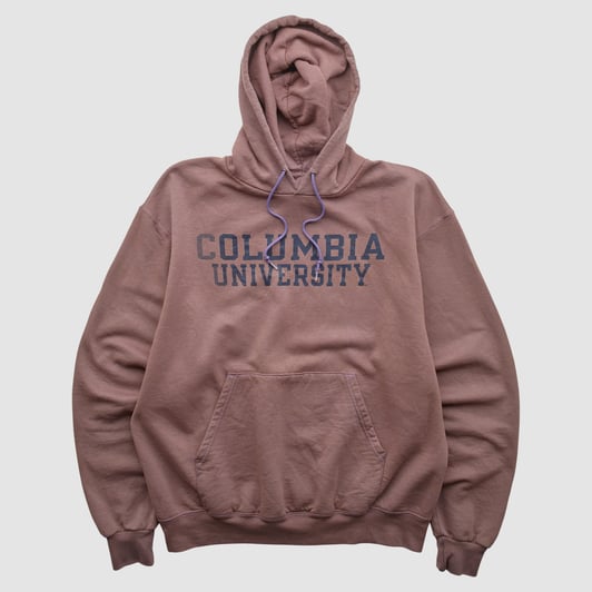 Columbia Champion 2000s Hooded Pullover Sweatshirt - Brown - L by Fanatics Real Vintage