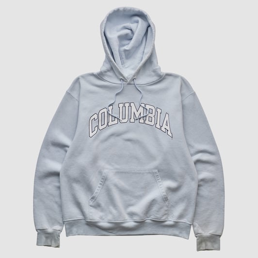 Columbia Champion 2000s Hooded Pullover Sweatshirt - Light Blue - S by Fanatics Real Vintage