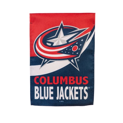  Columbus Blue Jackets 12.5" x 28" Color Wave Double-Sided Burlap Garden Flag