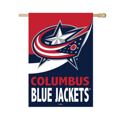 Columbus Blue Jackets 29" x 43" Color Wave Double-Sided Burlap House Flag