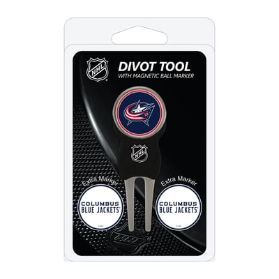 Columbus Blue Jackets Golf Divot Tool Pack with 3 Magnetic Markers
