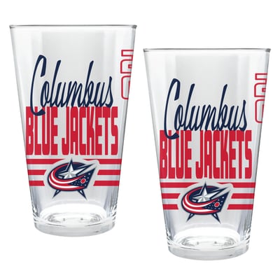 Columbus Blue Jackets Two-Piece 16oz. Heritage Pint Glass Set