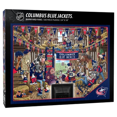 Columbus Blue Jackets Fanpoint 18" x 24" Barnyard Fans 500-Piece Puzzle