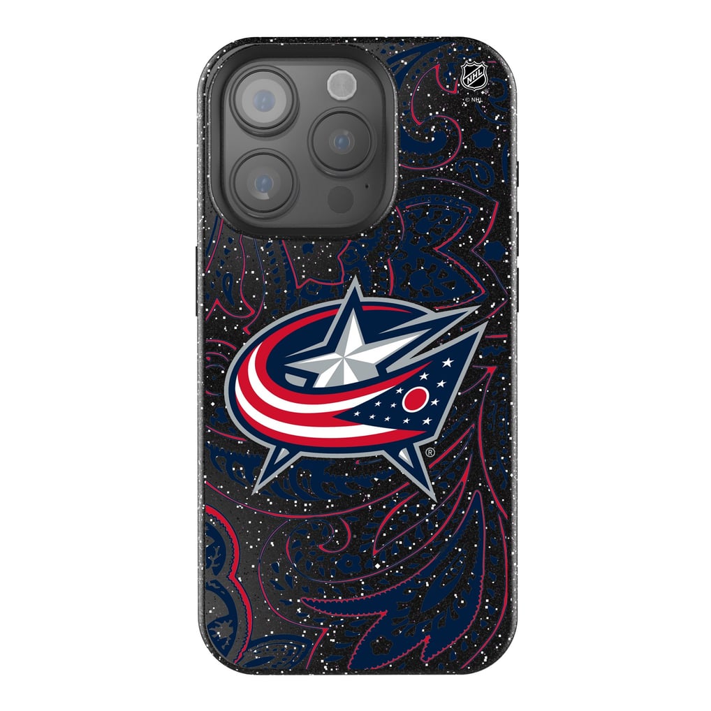 Columbus Blue Jackets Keyscaper Paisley Bling iPhone Case - Black
