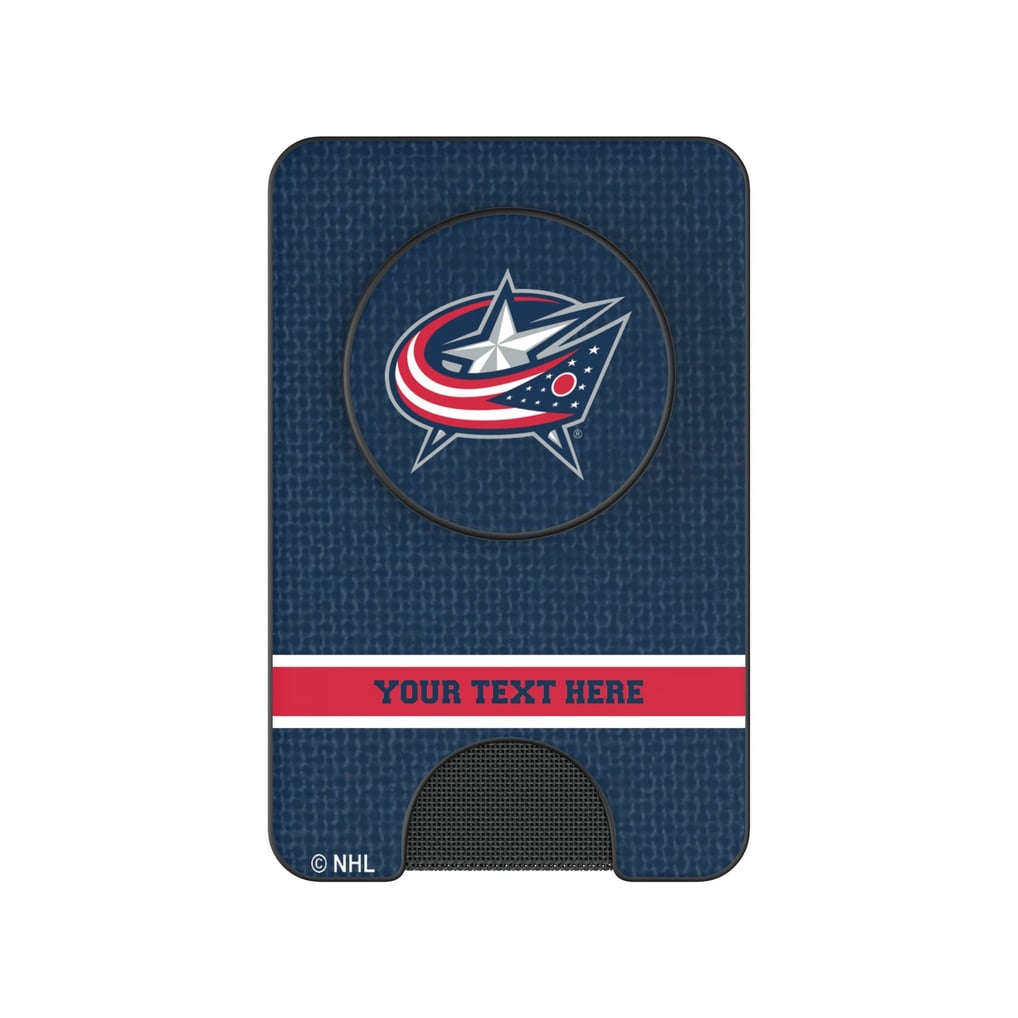 Columbus Blue Jackets Keyscaper Personalized Solid PopSockets Magnetic Wallet