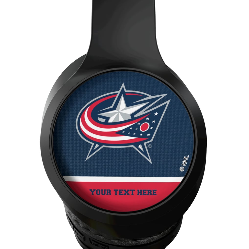 Columbus Blue Jackets Keyscaper Personalized Solid Wireless Bluetooth Headphones With Case
