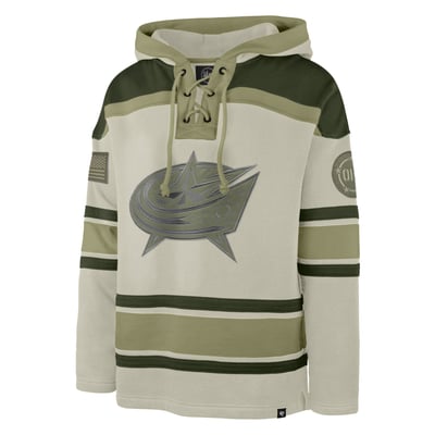 Columbus Blue Jackets '47 OHT Military Appreciation Lacer Hoodie - Beige
