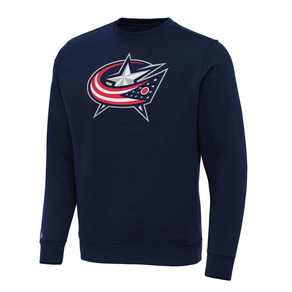 Columbus Blue Jackets Antigua Big & Tall Victory Crewneck Pullover Sweatshirt - Navy