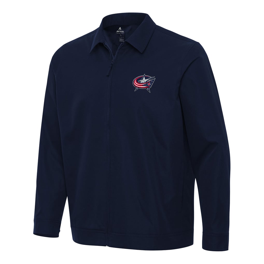 Columbus Blue Jackets Antigua Pivot Full-Zip Jacket - Navy