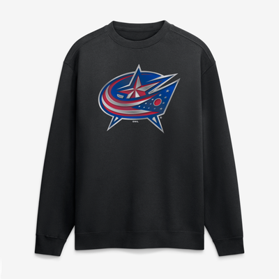 Columbus Blue Jackets  Metallic Mascot Sweatshirt - Black