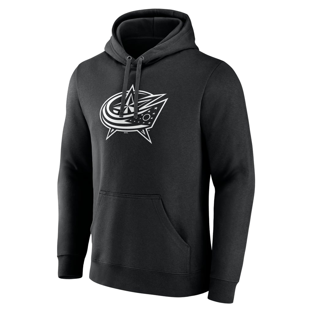  Columbus Blue Jackets Personalized Name & Number Monochrome Pullover Hoodie - Black