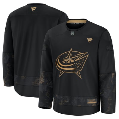  Columbus Blue Jackets Fanatics Military Appreciation Practice Jersey - Black