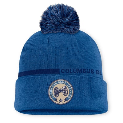 Columbus Blue Jackets Fanatics Authentic Pro Alternate Cuffed Knit Hat with Pom - Blue