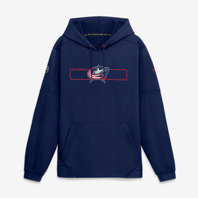 Columbus Blue Jackets Fanatics Authentic Pro Rink Fleece Pullover Hoodie - Navy