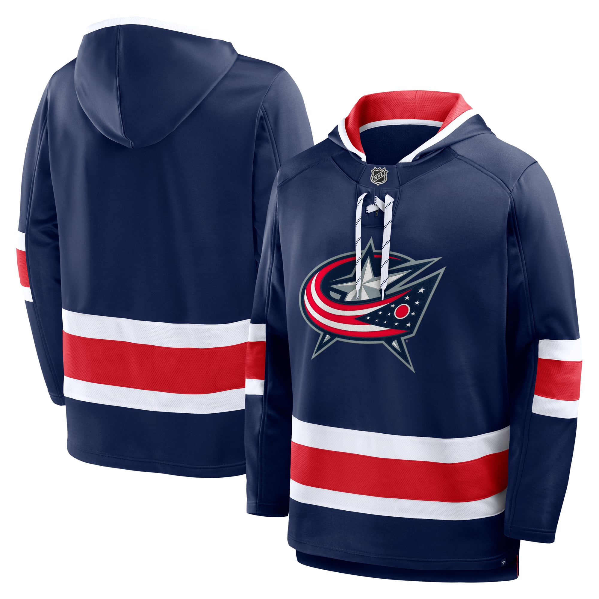 Men's Columbus Blue Jackets Fanatics Navy Prime Time Fleece Hoodie