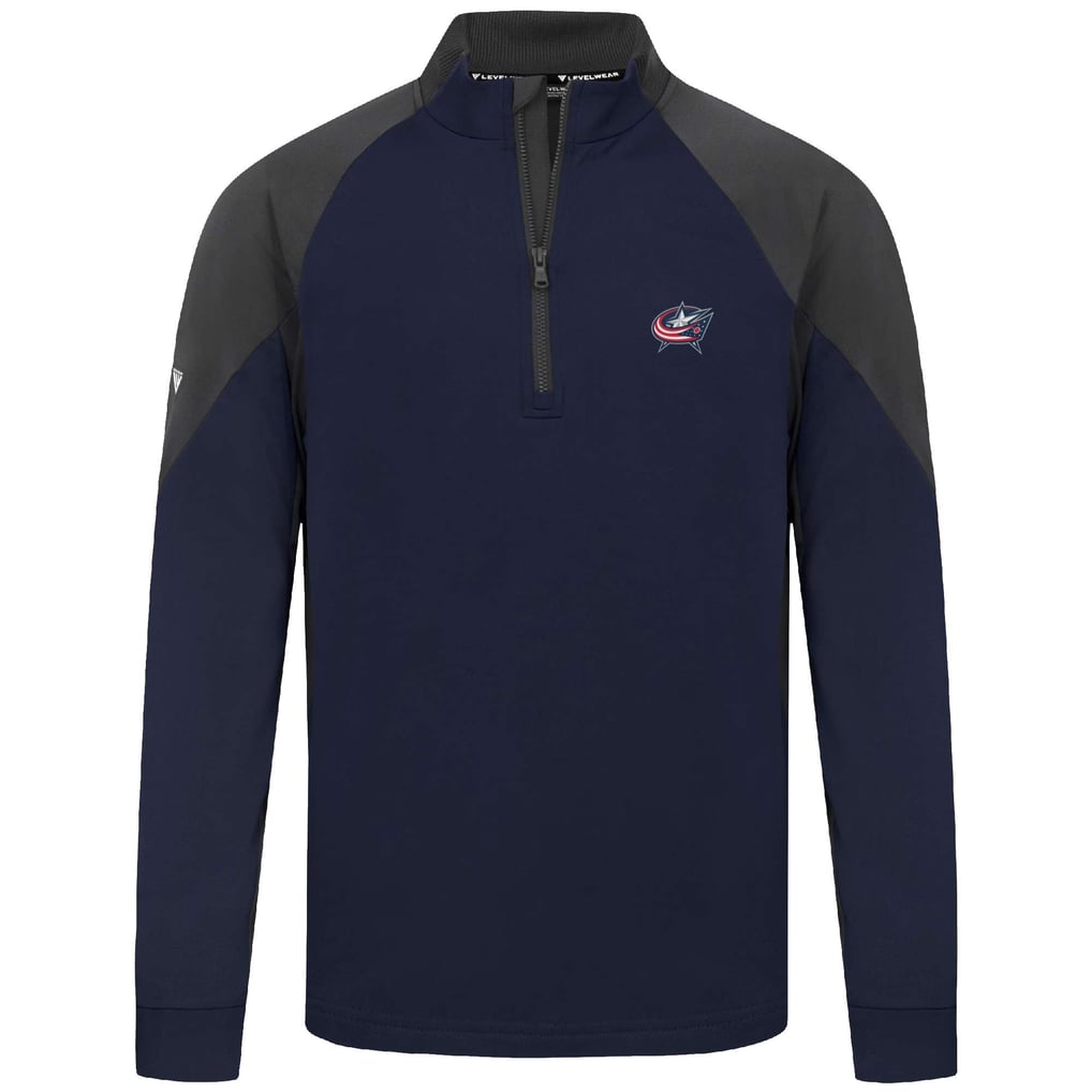 Columbus Blue Jackets Levelwear Cadet Insignia Core Quarter-Zip Pullover Top - Navy
