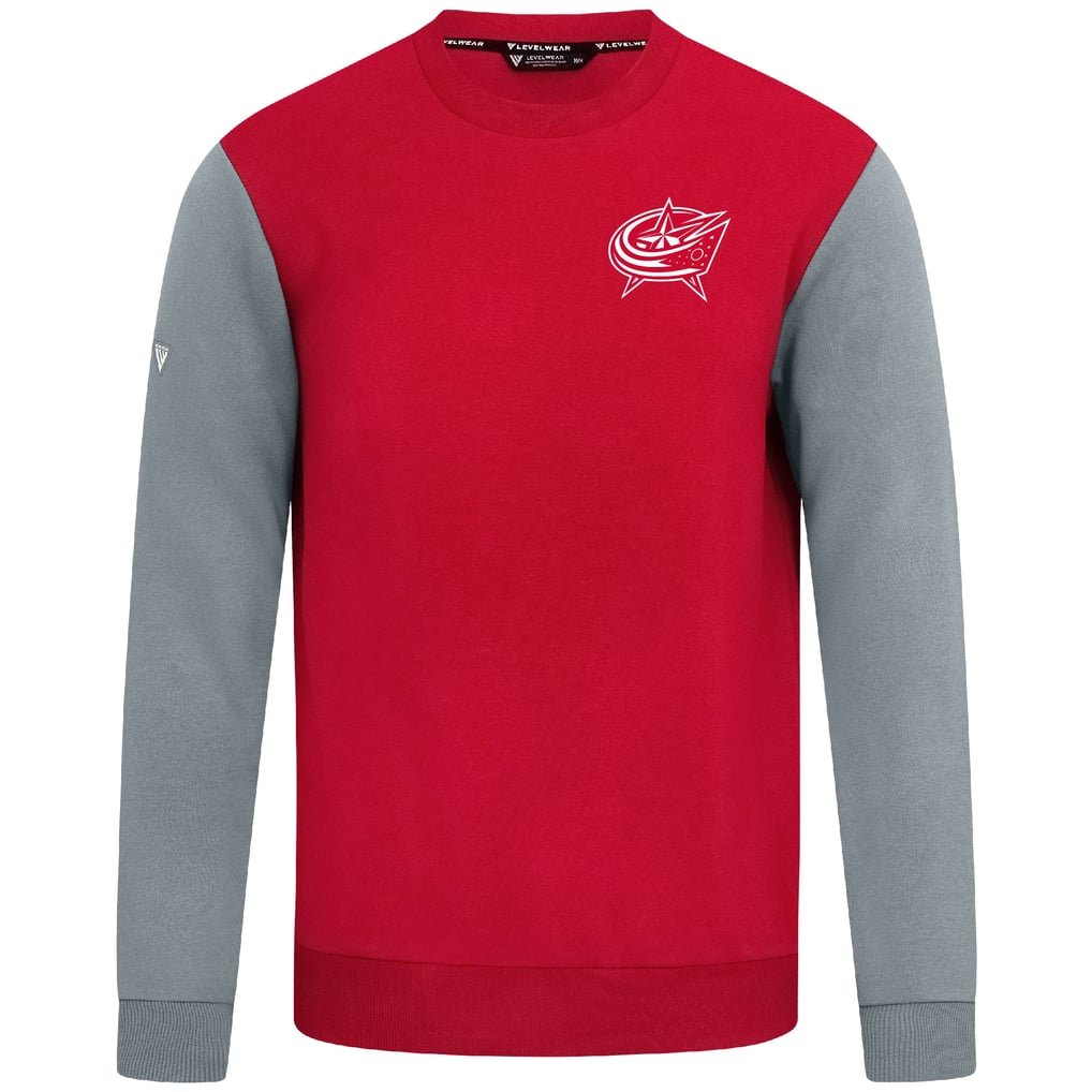  Columbus Blue Jackets Levelwear  Ultimate Response Sweatshirt - Red/Gray