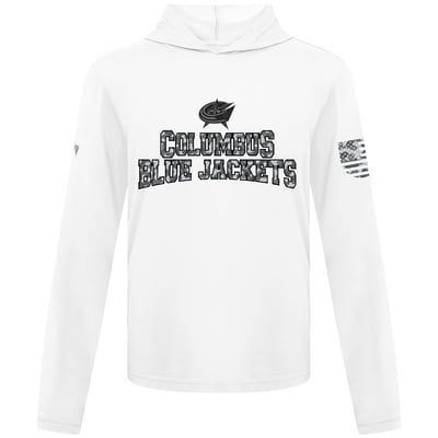 Columbus Blue Jackets Levelwear Anthem Camo Long Sleeve Hooded T-Shirt - White