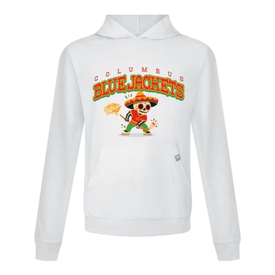 Columbus Blue Jackets Levelwear DOTD Sugar Skull Player Relay Hooded T-Shirt - White
