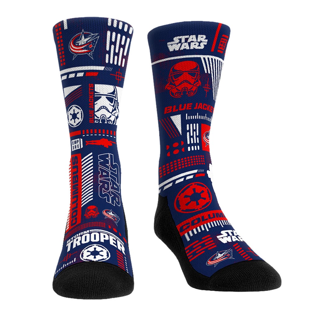 Darth Vader & Stormtrooper Columbus Blue Jackets Rock Em Socks Star Wars Three-Pack Crew Socks Set