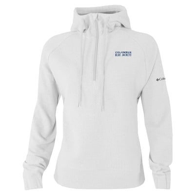 Columbus Blue Jackets Columbia Women's Half-Zip Swingcraft Tri-Blend Hoodie - White
