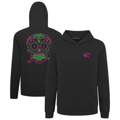 Columbus Blue Jackets Levelwear Youth Sugar Skull Junior Podium Hoodie - Black