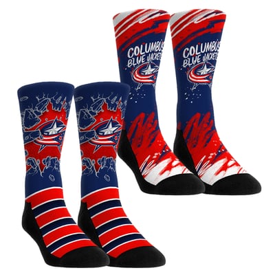  Columbus Blue Jackets Rock Em Youth Ice Breaker Two-Pack Crew Socks Set - Blue